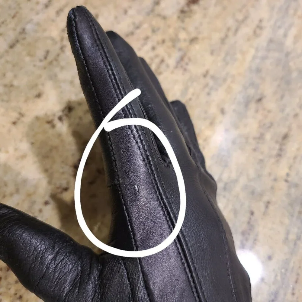 Thinsulate Insulation Women's Size L Black Soft Leather Quilted 40 Gram Biker